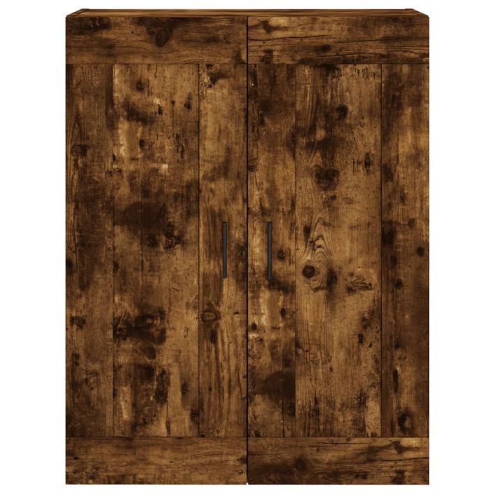 Armoire murale chêne fumé 69,5x34x90 cm bois d'ingénierie - Photo n°6