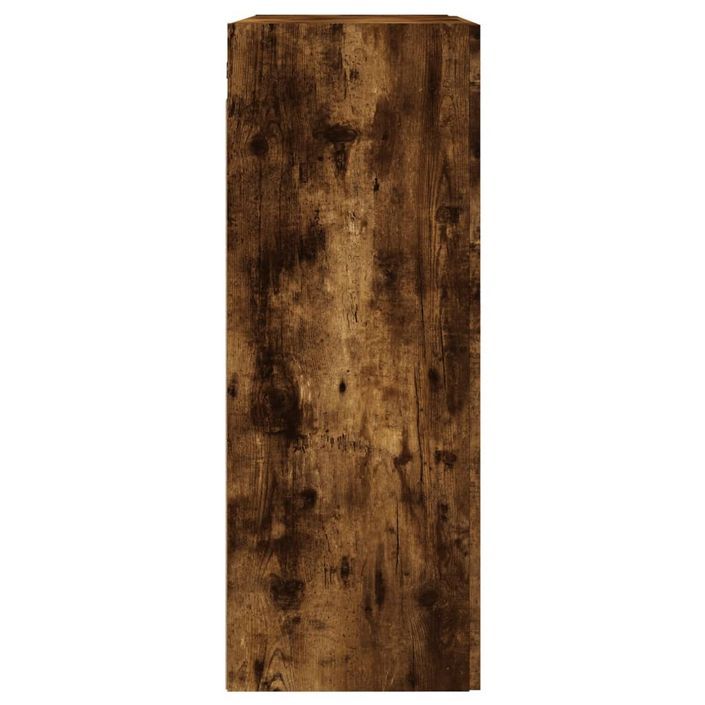 Armoire murale chêne fumé 69,5x34x90 cm bois d'ingénierie - Photo n°8