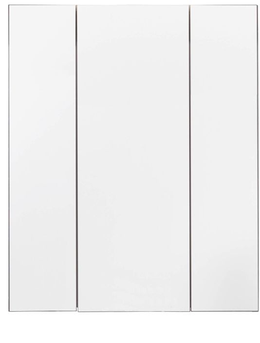 Armoire murale chêne gris 3 portes avec miroir Varok 60 cm - Photo n°1