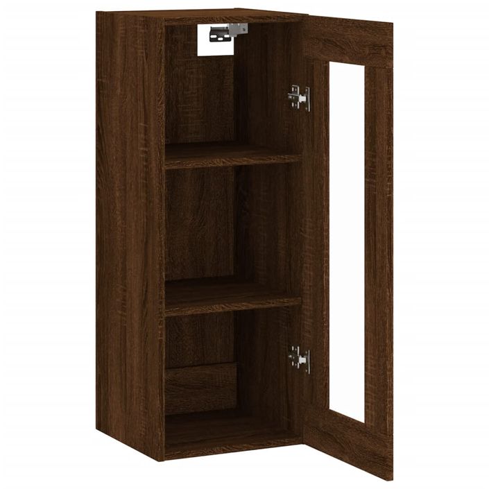 Armoire murale chêne marron 34,5x34x90 cm - Photo n°5