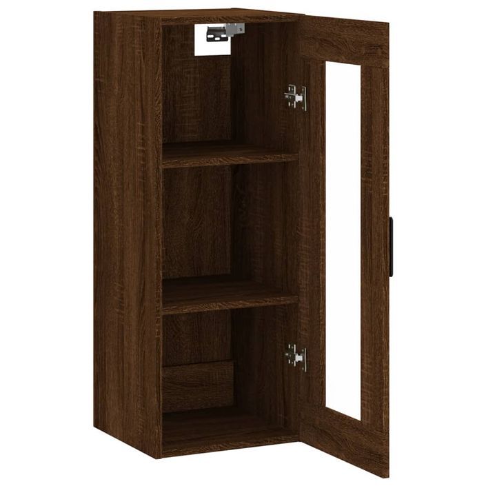 Armoire murale chêne marron 34,5x34x90 cm - Photo n°6