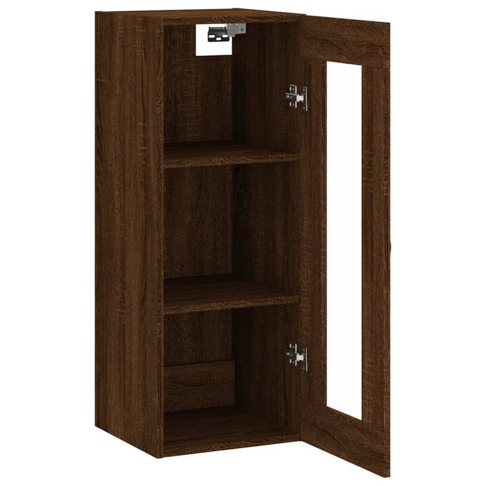 Armoire murale chêne marron 34,5x34x90 cm - Photo n°7