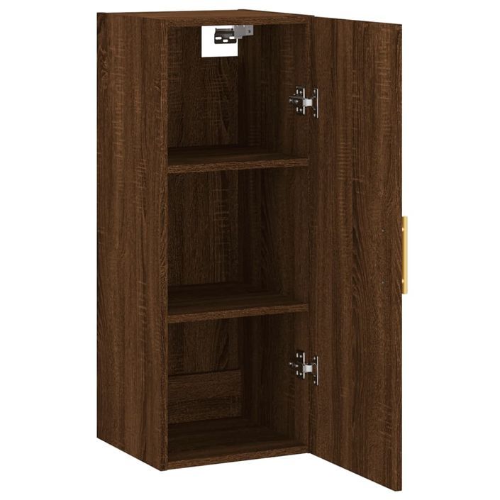 Armoire murale chêne marron 34,5x34x90 cm - Photo n°6