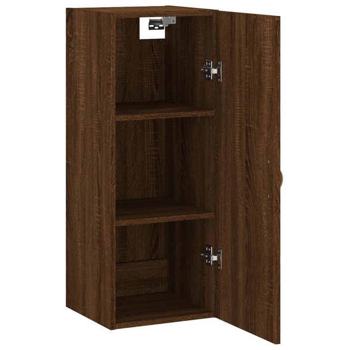 Armoire murale chêne marron 34,5x34x90 cm - Photo n°7