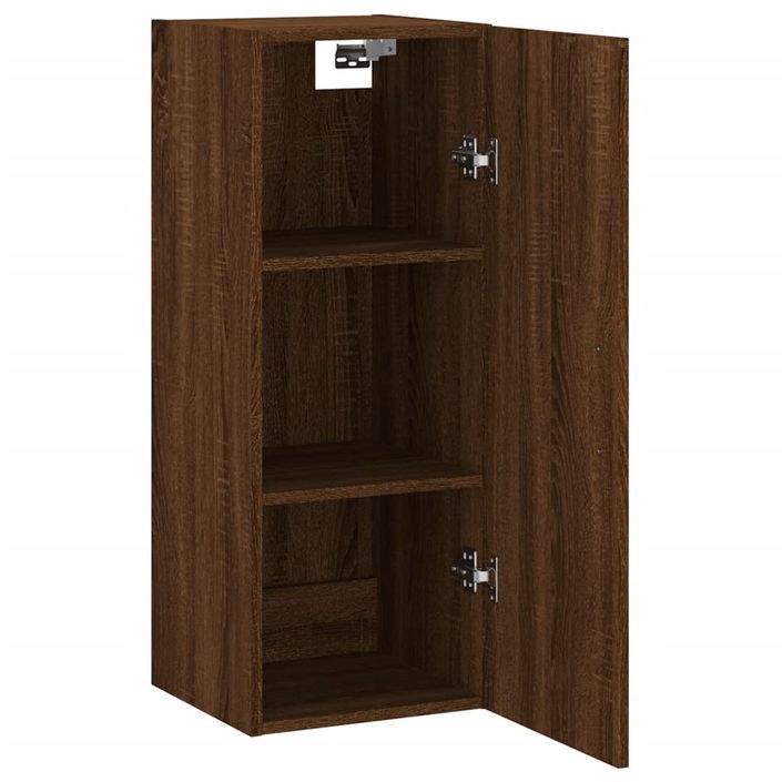 Armoire murale chêne marron 34,5x34x90 cm - Photo n°6