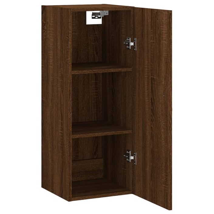 Armoire murale chêne marron 34,5x34x90 cm bois d'ingénierie - Photo n°5