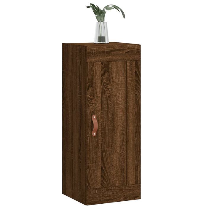 Armoire murale chêne marron 34,5x34x90 cm bois d'ingénierie - Photo n°4