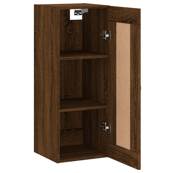 Armoire murale chêne marron 34,5x34x90 cm bois d'ingénierie - Photo n°6