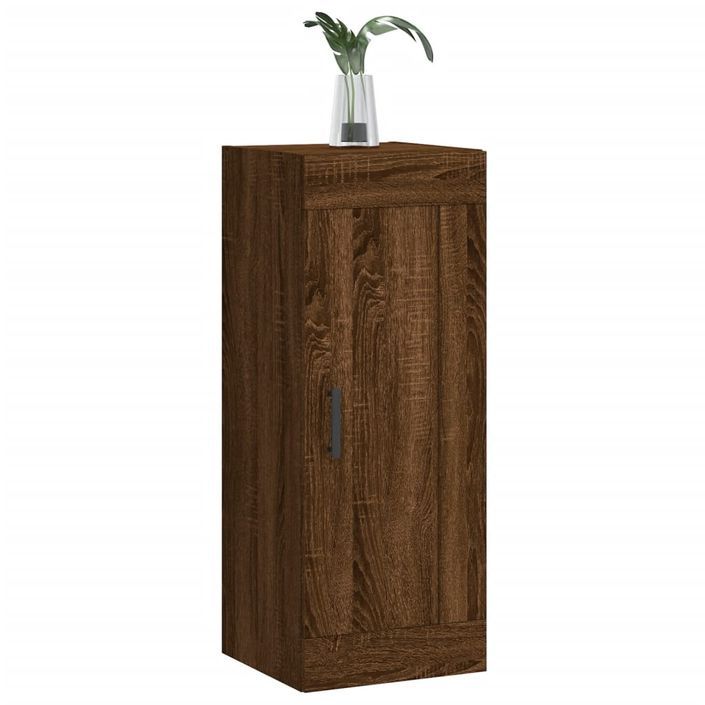 Armoire murale chêne marron 34,5x34x90 cm bois d'ingénierie - Photo n°4