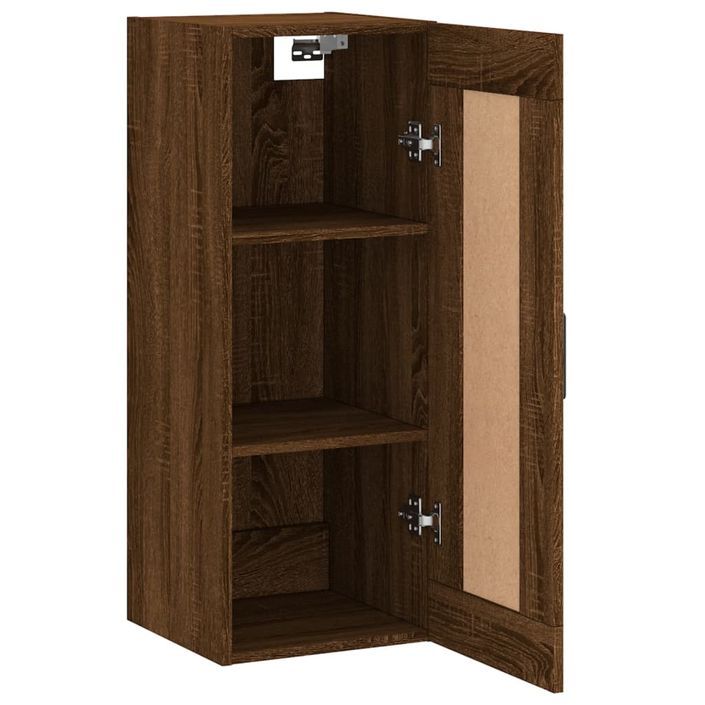 Armoire murale chêne marron 34,5x34x90 cm bois d'ingénierie - Photo n°6