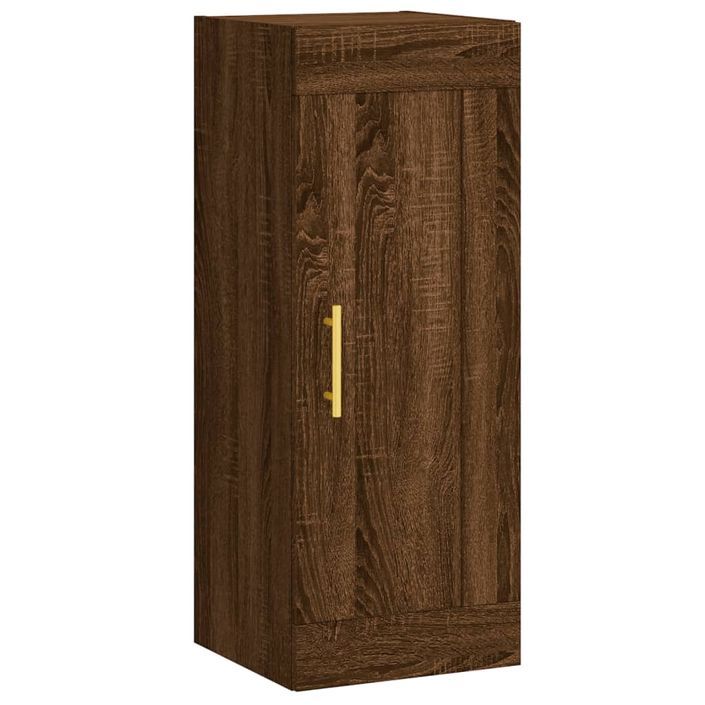 Armoire murale chêne marron 34,5x34x90 cm bois d'ingénierie - Photo n°1