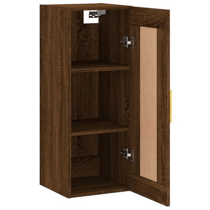 Armoire murale chêne marron 34,5x34x90 cm bois d'ingénierie - Photo n°7