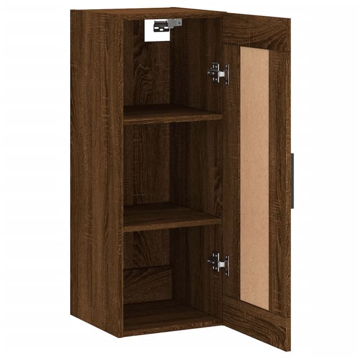 Armoire murale chêne marron 34,5x34x90 cm bois d'ingénierie - Photo n°7