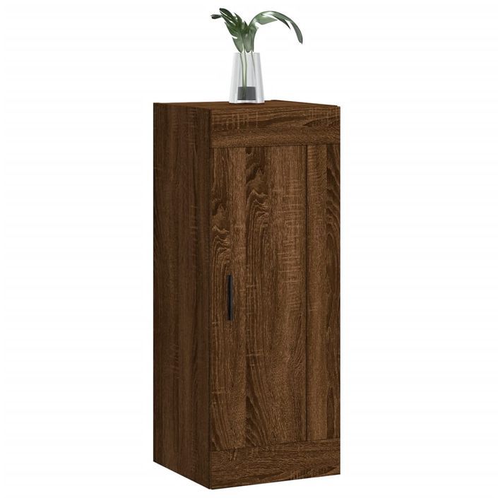 Armoire murale chêne marron 34,5x34x90 cm bois d'ingénierie - Photo n°4