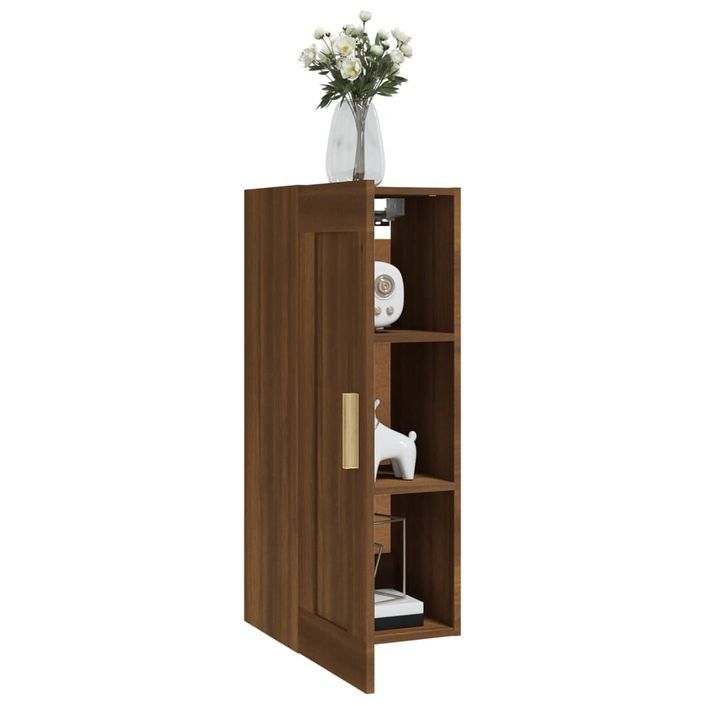 Armoire murale Chêne marron 35x34x90 cm Bois d'ingénierie - Photo n°4