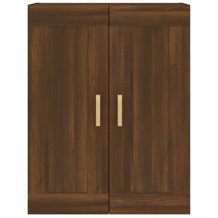 Armoire murale chêne marron 69,5x32,5x90 cm bois ingénierie - Photo n°5