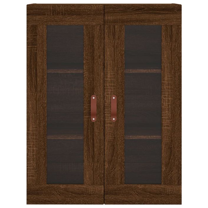 Armoire murale chêne marron 69,5x34x90 cm - Photo n°6