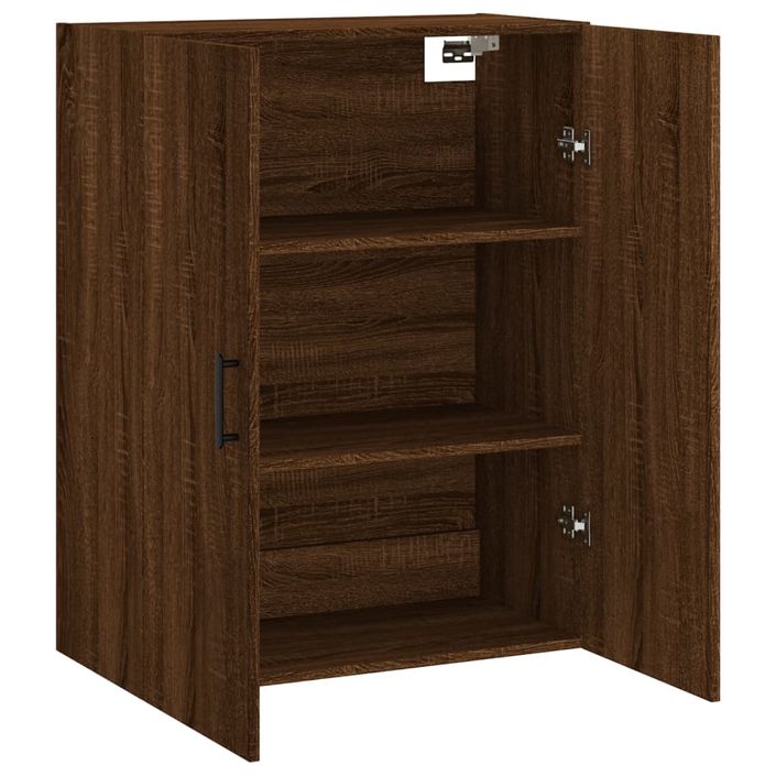 Armoire murale chêne marron 69,5x34x90 cm - Photo n°6