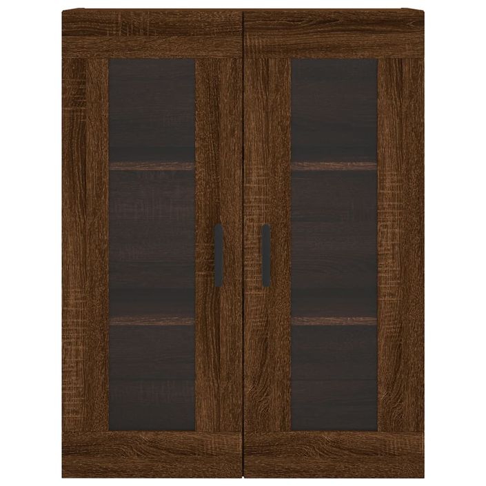 Armoire murale chêne marron 69,5x34x90 cm - Photo n°6