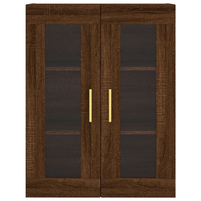 Armoire murale chêne marron 69,5x34x90 cm - Photo n°7