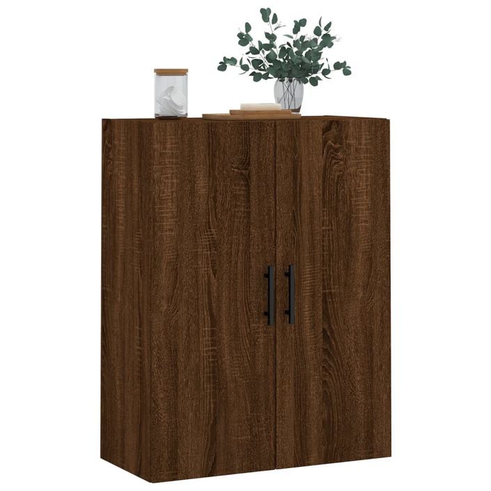 Armoire murale chêne marron 69,5x34x90 cm - Photo n°4