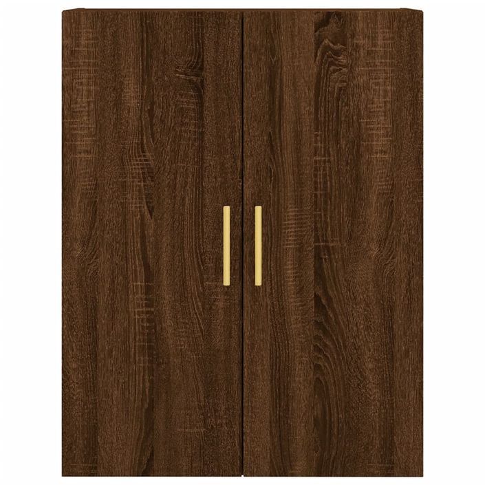 Armoire murale chêne marron 69,5x34x90 cm - Photo n°7