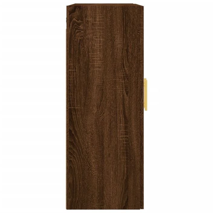 Armoire murale chêne marron 69,5x34x90 cm - Photo n°8