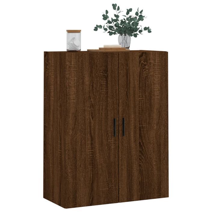 Armoire murale chêne marron 69,5x34x90 cm - Photo n°4