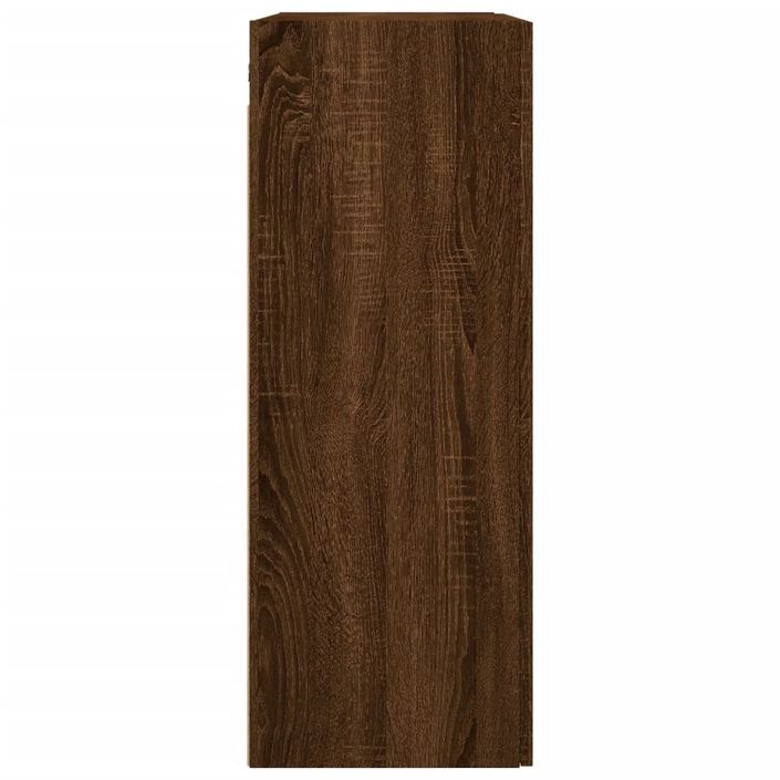 Armoire murale chêne marron 69,5x34x90 cm - Photo n°8