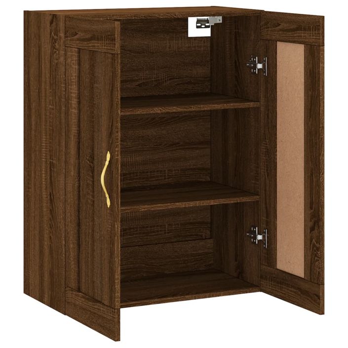 Armoire murale chêne marron 69,5x34x90 cm bois d'ingénierie - Photo n°6