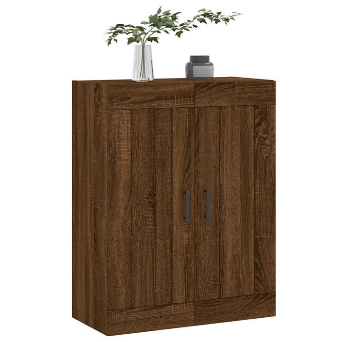 Armoire murale chêne marron 69,5x34x90 cm bois d'ingénierie - Photo n°4