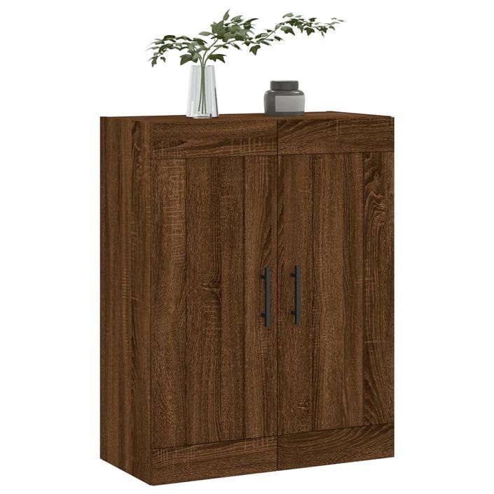 Armoire murale chêne marron 69,5x34x90 cm bois d'ingénierie - Photo n°4