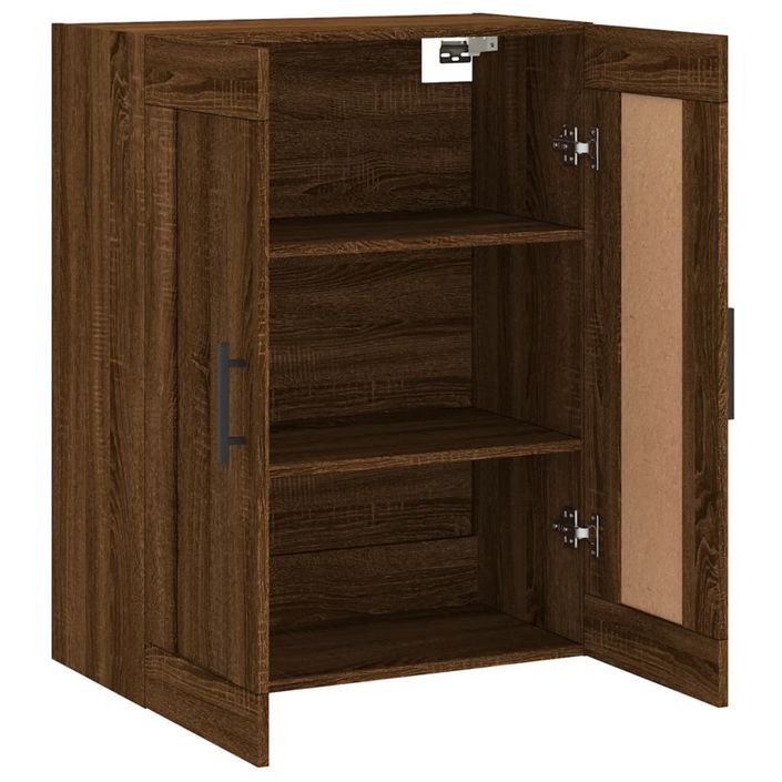 Armoire murale chêne marron 69,5x34x90 cm bois d'ingénierie - Photo n°7