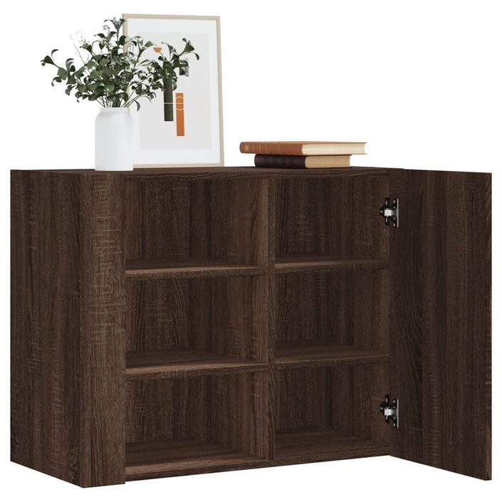 Armoire murale chêne marron 75x35x60 cm bois d'ingénierie - Photo n°1