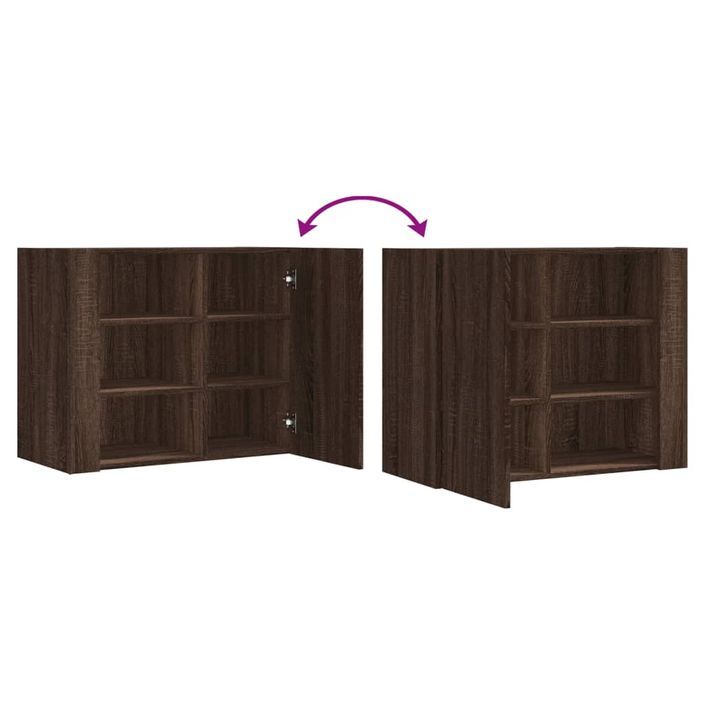 Armoire murale chêne marron 75x35x60 cm bois d'ingénierie - Photo n°8