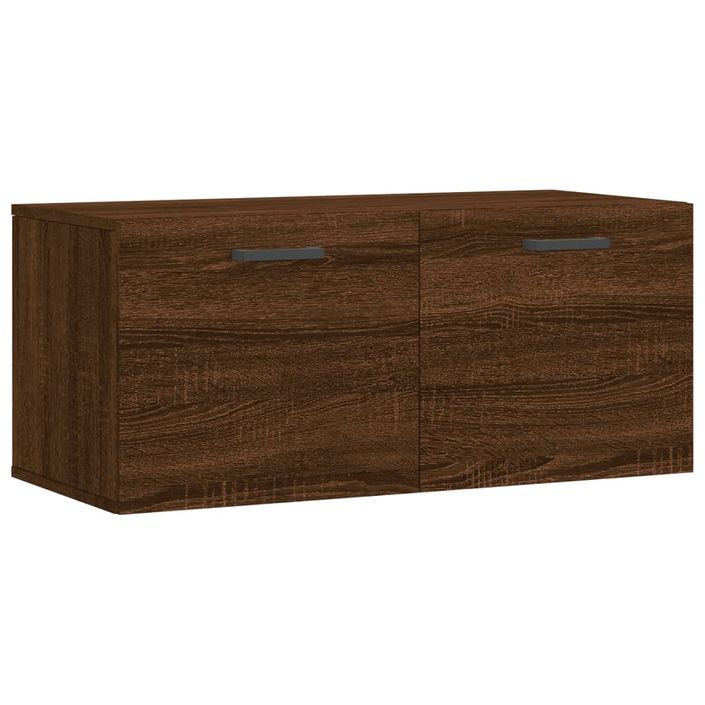 Armoire murale chêne marron 80x36,5x35 cm bois d'ingénierie - Photo n°1