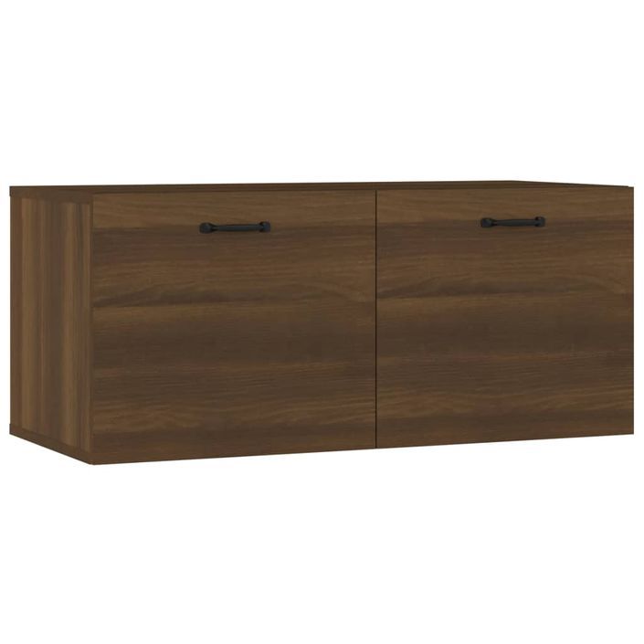 Armoire murale chêne marron 80x36,5x35 cm bois d'ingénierie - Photo n°2