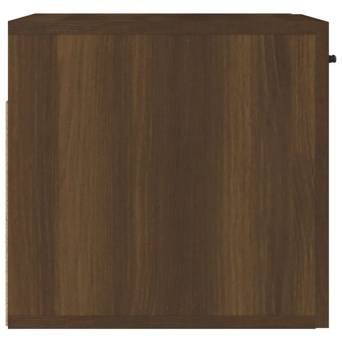 Armoire murale chêne marron 80x36,5x35 cm bois d'ingénierie - Photo n°7