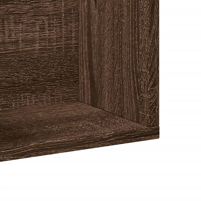 Armoire murale chêne marron 99x18x16,5 cm bois d'ingénierie - Photo n°8