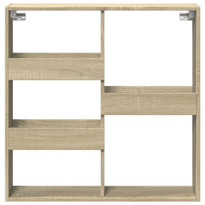 Armoire murale chêne sonoma 80x15x80 cm bois d'ingénierie - Photo n°4