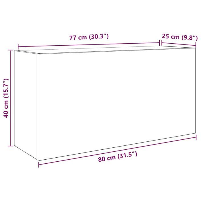 Armoire murale de bain blanc 80x25x40 cm bois d'ingénierie - Photo n°11