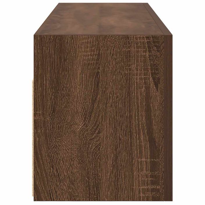 Armoire murale de bain chêne marron 100x25x30cm bois ingénierie - Photo n°6