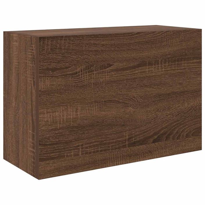 Armoire murale de bain chêne marron 60x25x40 cm bois ingénierie - Photo n°2