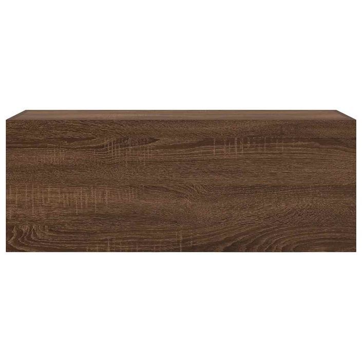 Armoire murale de bain chêne marron 80x25x30 cm bois ingénierie - Photo n°4