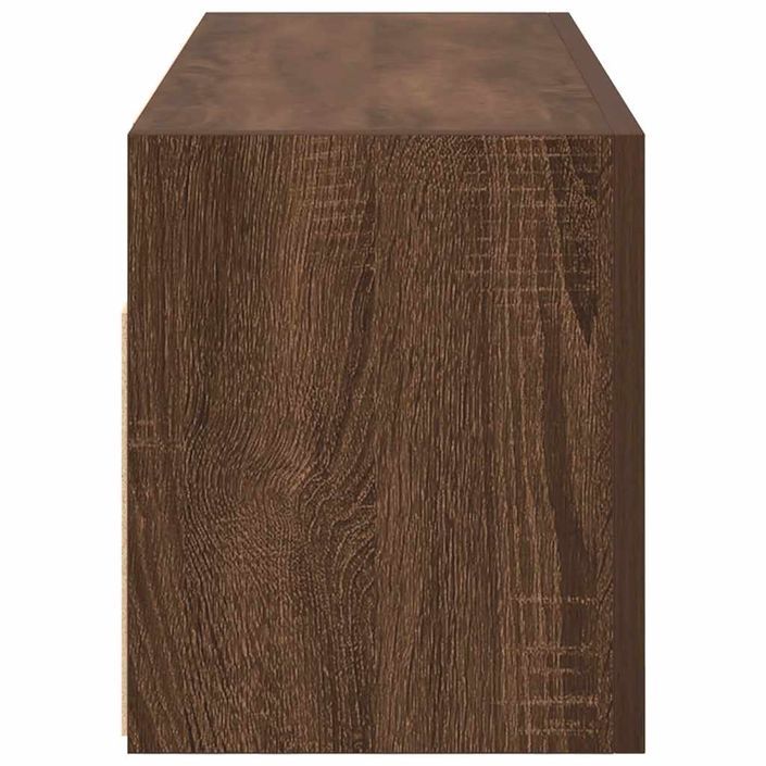 Armoire murale de bain chêne marron 80x25x30 cm bois ingénierie - Photo n°6