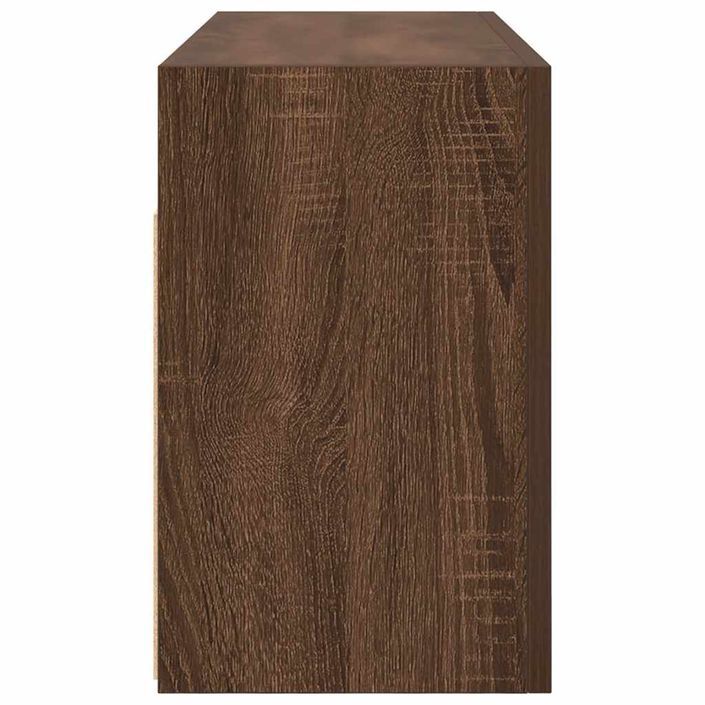 Armoire murale de bain chêne marron 80x25x40 cm bois ingénierie - Photo n°6