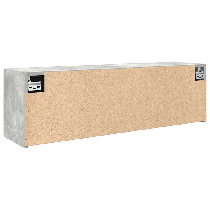 Armoire murale de bain gris béton 100x25x30cm bois d'ingénierie - Photo n°7