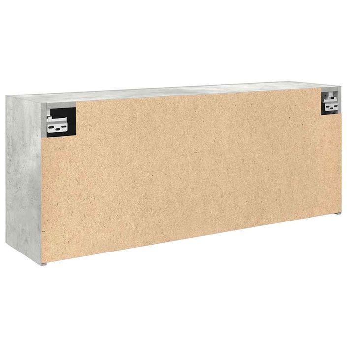 Armoire murale de bain gris béton 100x25x40cm bois d'ingénierie - Photo n°7