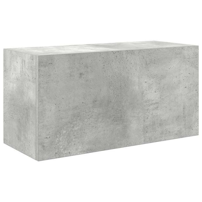 Armoire murale de bain gris béton 60x25x30 cm bois d'ingénierie - Photo n°2