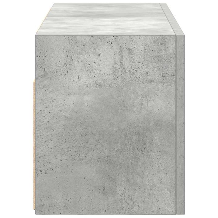 Armoire murale de bain gris béton 60x25x30 cm bois d'ingénierie - Photo n°6